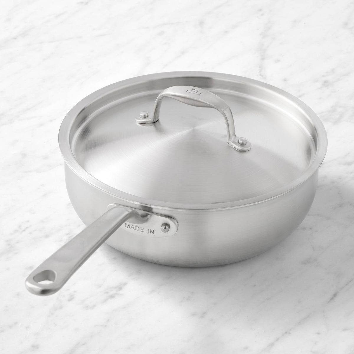 Made In Stainless-Steel Saucier, 3-Qt.