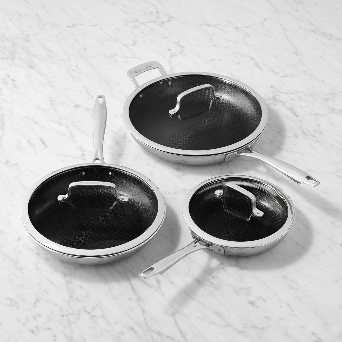 Cuisinart FusionElite+ Hybrid Stainless-Steel Ceramic Nonstick Skillet, 6-Piece Set