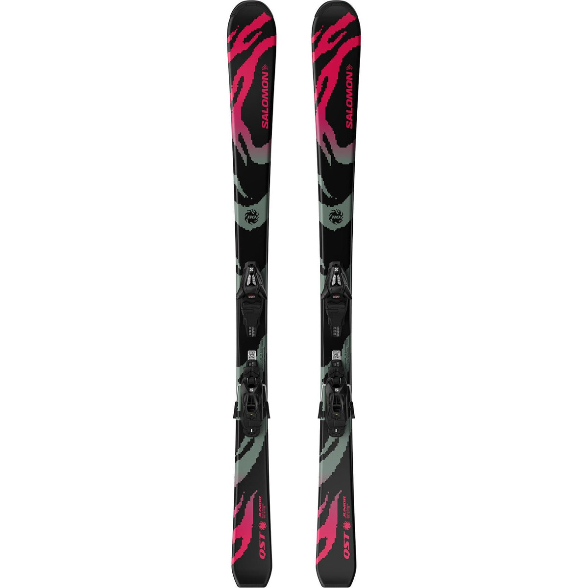 Salomon QST Jr Black S Skis with Bindings - Kids' - 2026/2027